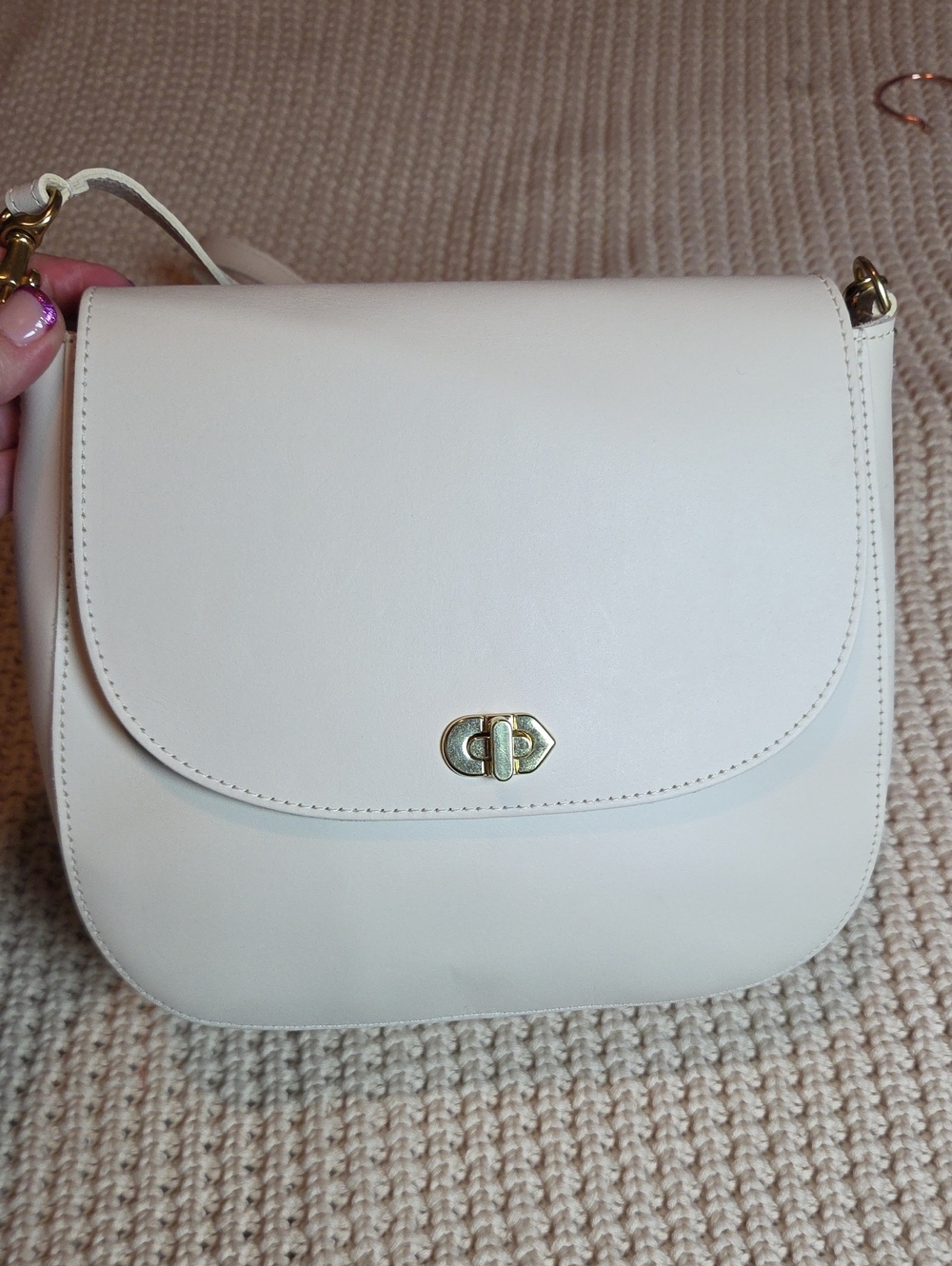 Clare V. Turnlock Louis Purse In Cream NWOT - Picture 5 of 15